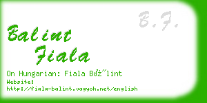 balint fiala business card